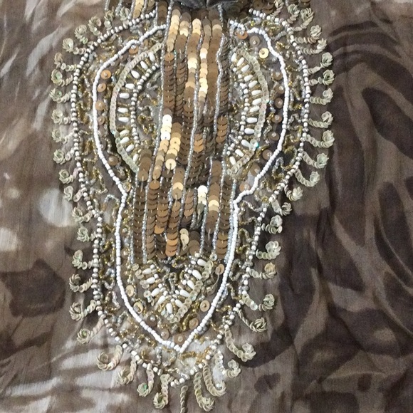 NWT SP Coupe Swim brown print coverup. - Picture 9 of 16